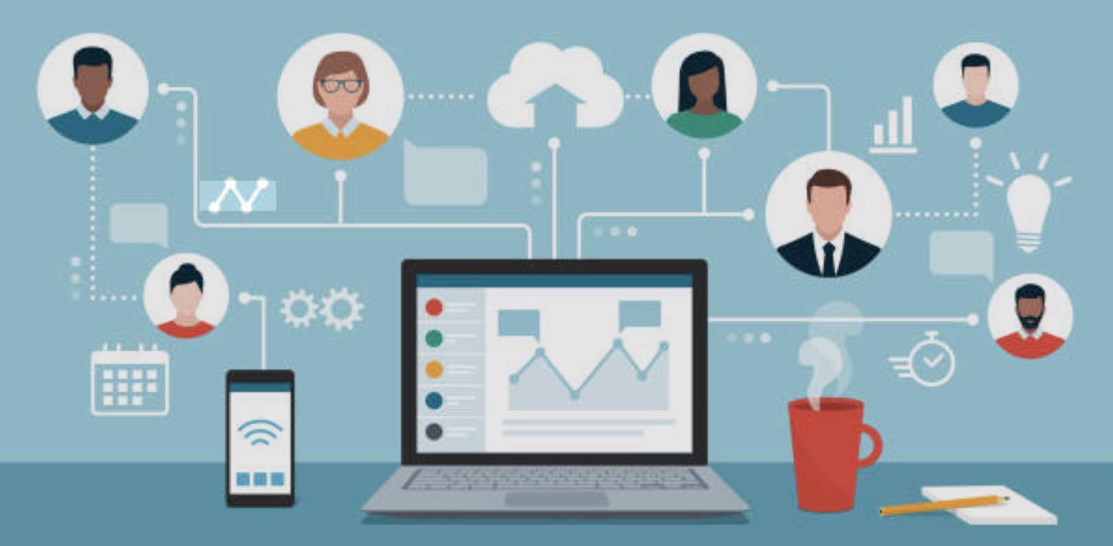 Image illustrant la collaboration en ligne