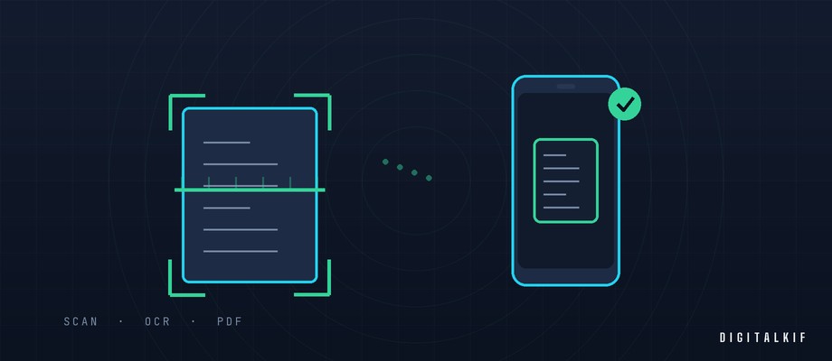 Illustration d'un smartphone utilisé comme scanner portable pour numériser un document