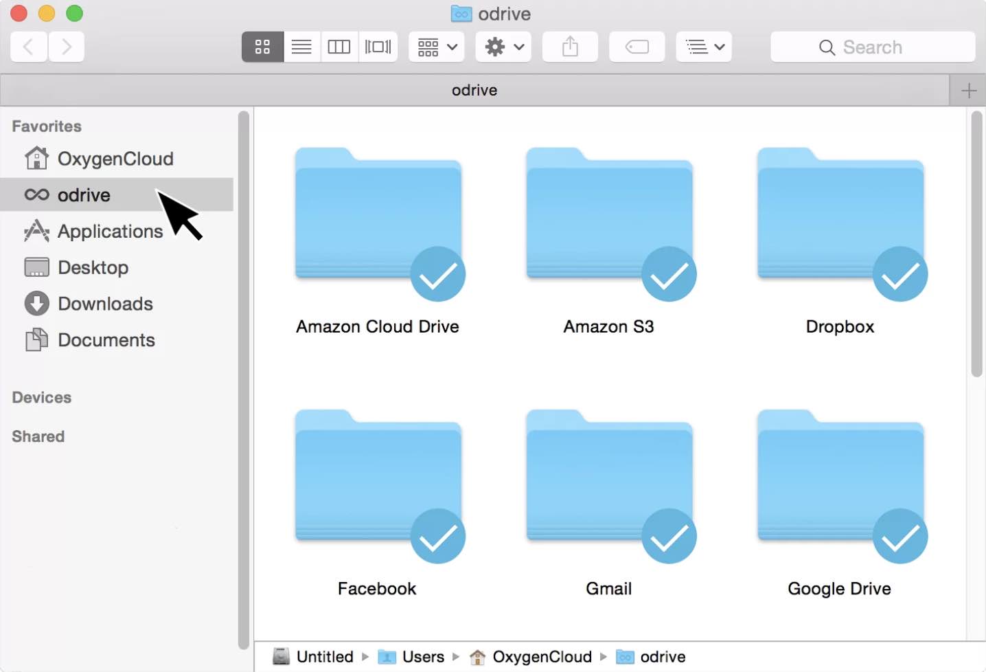 Interface de gestion de fichiers cloud