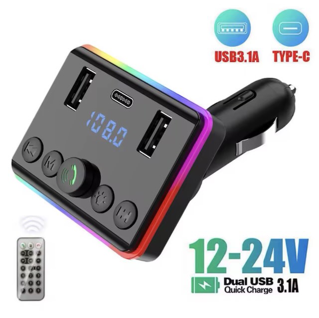 Transmetteur FM Bluetooth 5.0 pour Voiture