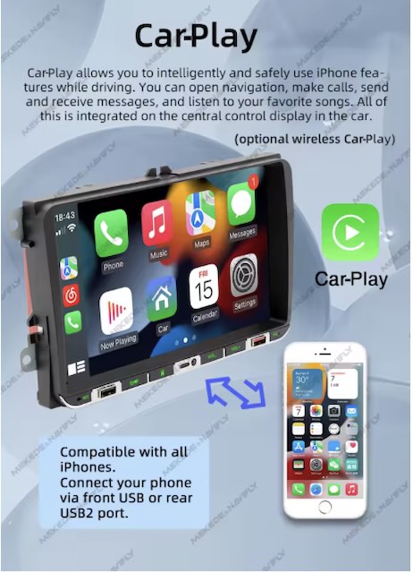 Autoradio Android avec Écran Tactile HD de 9 Pouces