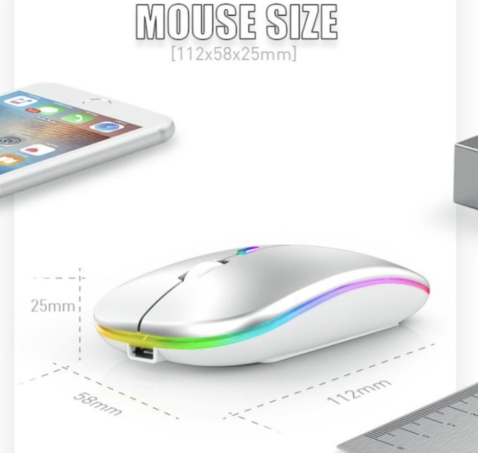 Souris sans fil Bluetooth rechargeable