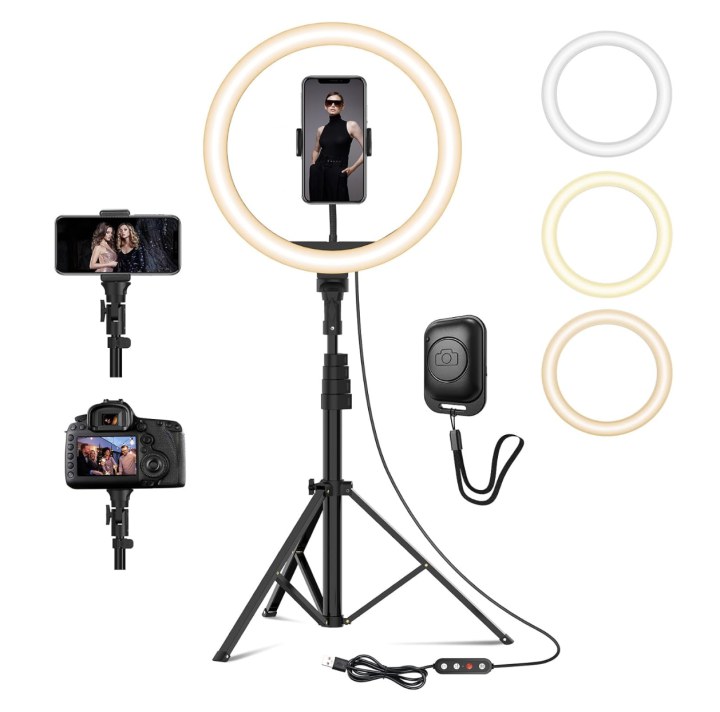 Kit création de contenu (trépied + ring light + micro)